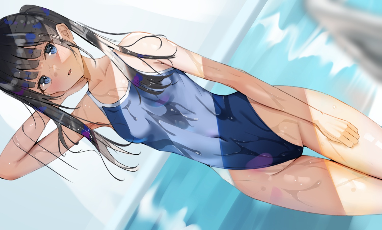 sakura_yuu_(hzjy8485) swimsuits wet
