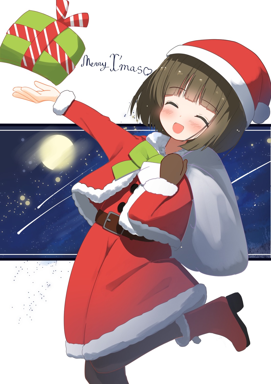 christmas dress heels kin-iro_mosaic oomiya_shinobu pantyhose wanwan