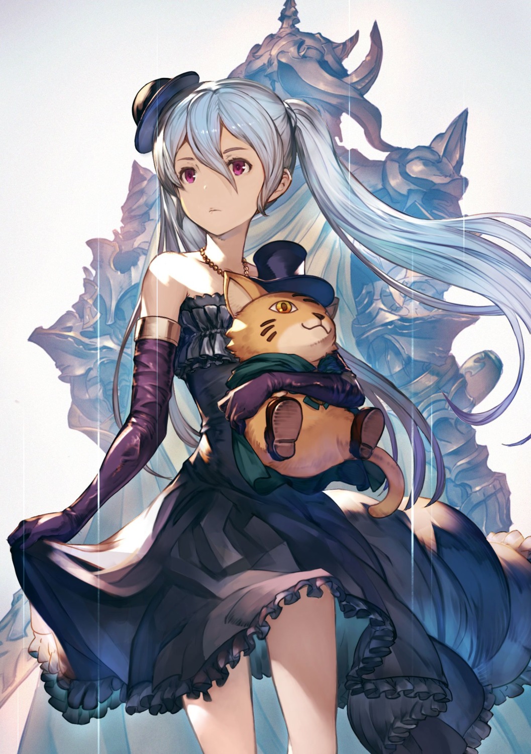 dress granblue_fantasy minaba_hideo skirt_lift