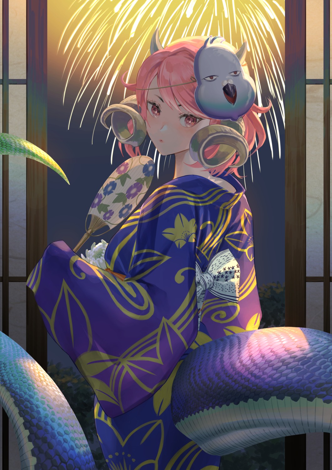 horns makkuro tail yukata