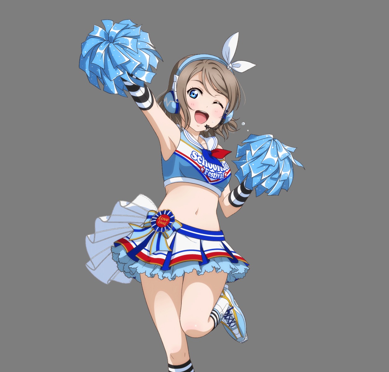 cheerleader headphones love_live!_sunshine!! tagme transparent_png watanabe_you