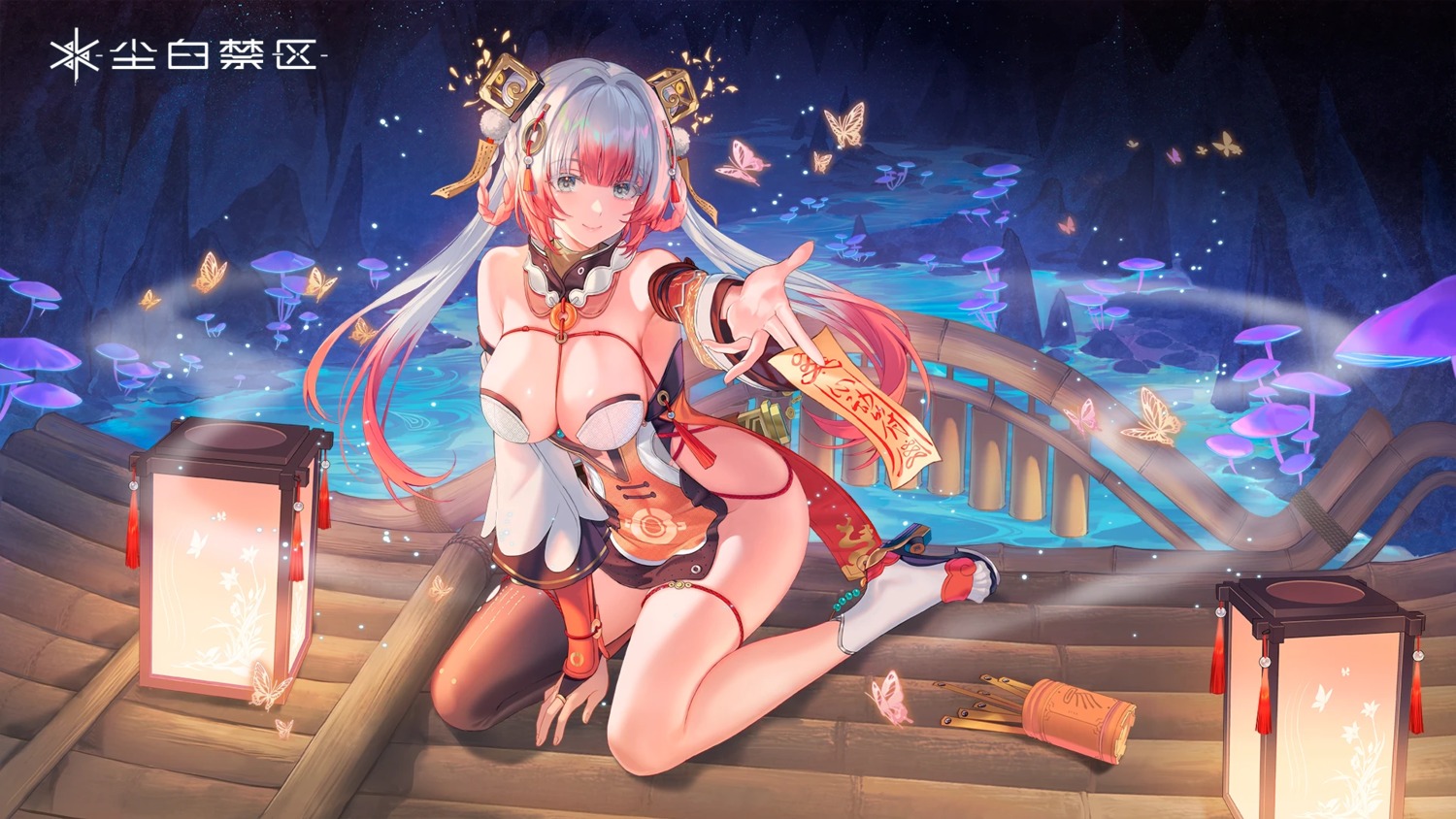 asian_clothes garter heels no_bra snowbreak:_containment_zone tagme thighhighs wallpaper