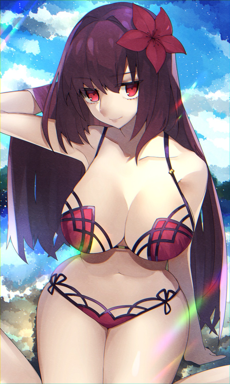 bikini fate/grand_order reirou_(chokoonnpu) scathach_(fate/grand_order) swimsuits