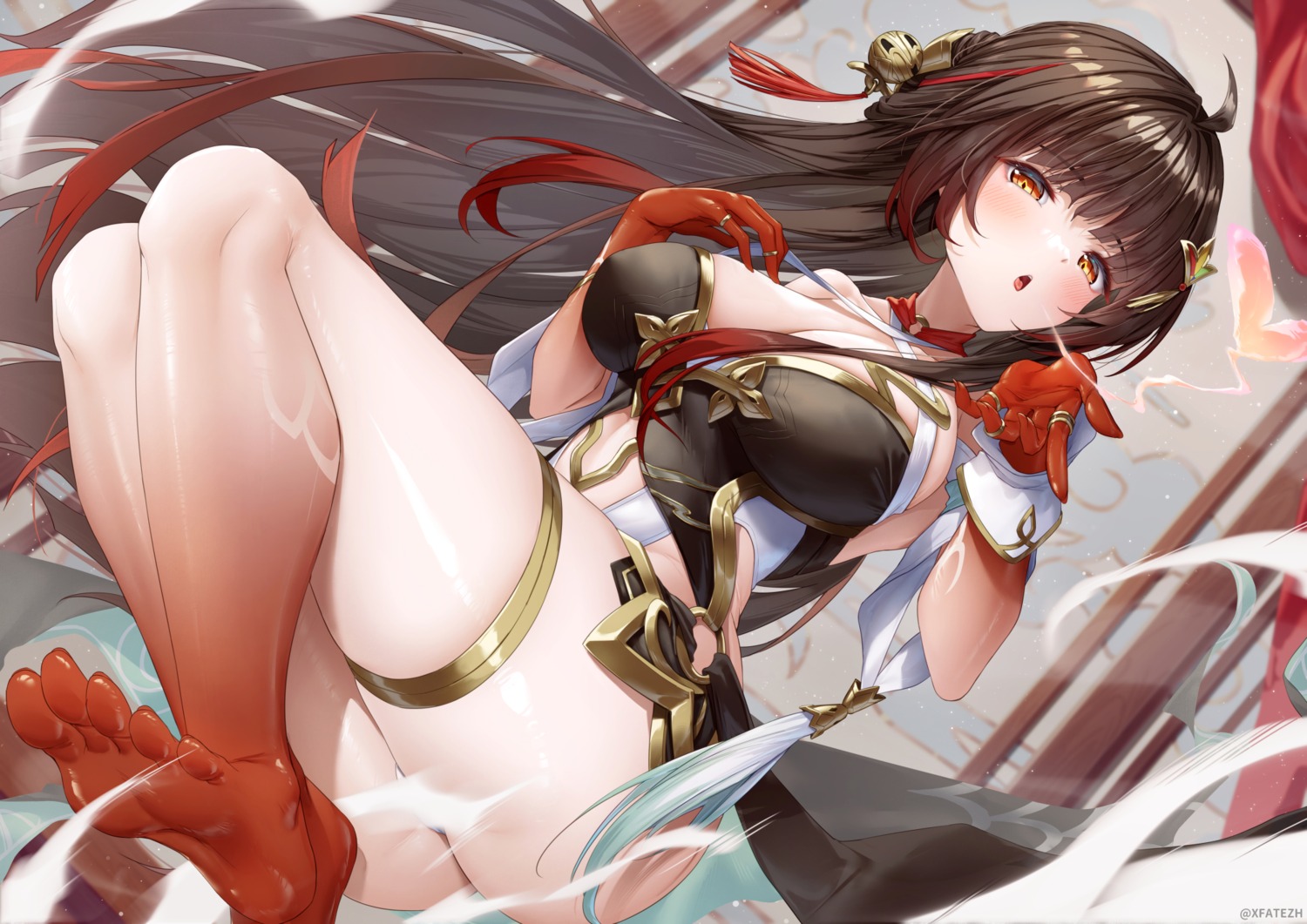 asian_clothes garter honkai:_star_rail lingsha no_bra xfate