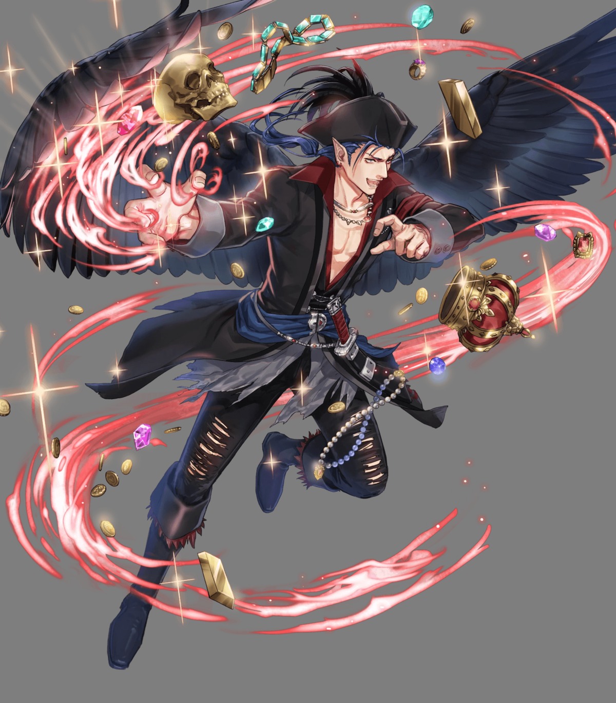 cloverk fire_emblem fire_emblem:_souen_no_kiseki naesala nintendo pirate pointy_ears weapon wings