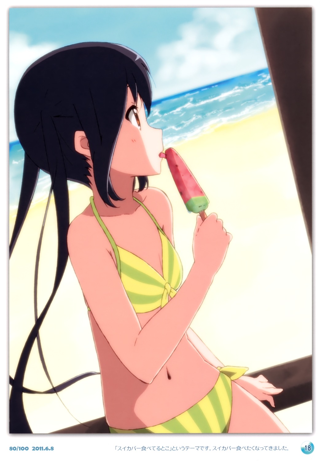 bikini errant k-on! nakano_azusa singerly swimsuits