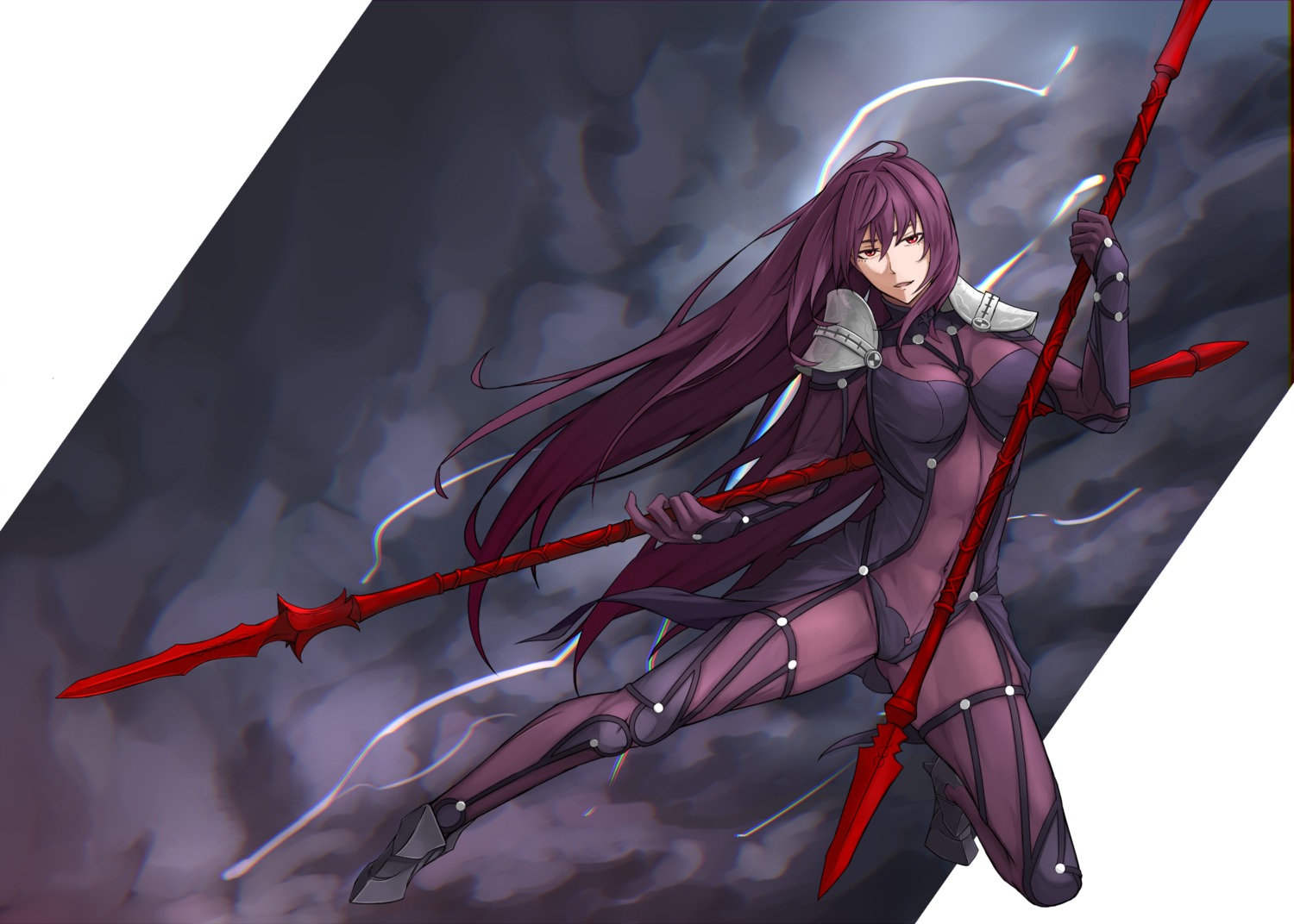 armor bodysuit fate/grand_order heels nagi_hana scathach_(fate/grand_order) weapon