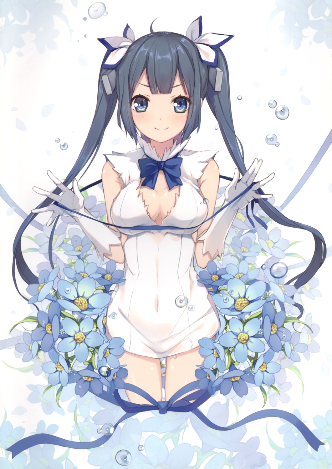 6u cleavage dress dungeon_ni_deai_wo_motomeru_no_wa_machigatteiru_darou_ka eternal_land hestia_(danmachi)