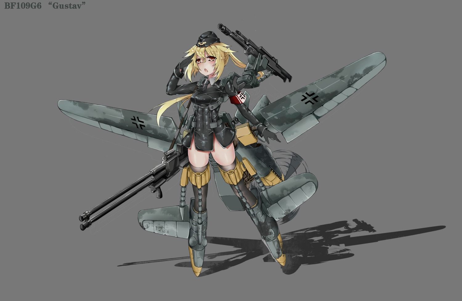 anotoki_ashi gun mecha_musume thighhighs uniform