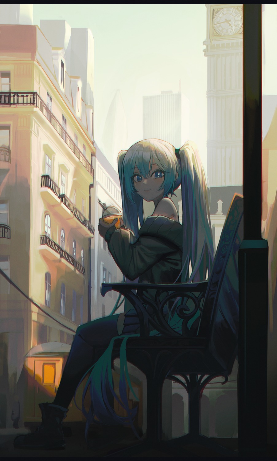 hatsune_miku thighhighs vocaloid xeonomi