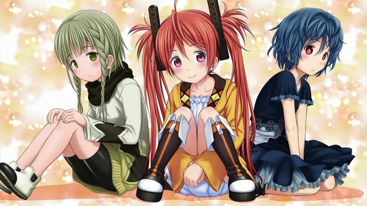 aihara enju, satomi rentarou, hiruko kohina, and hiruko kagetane