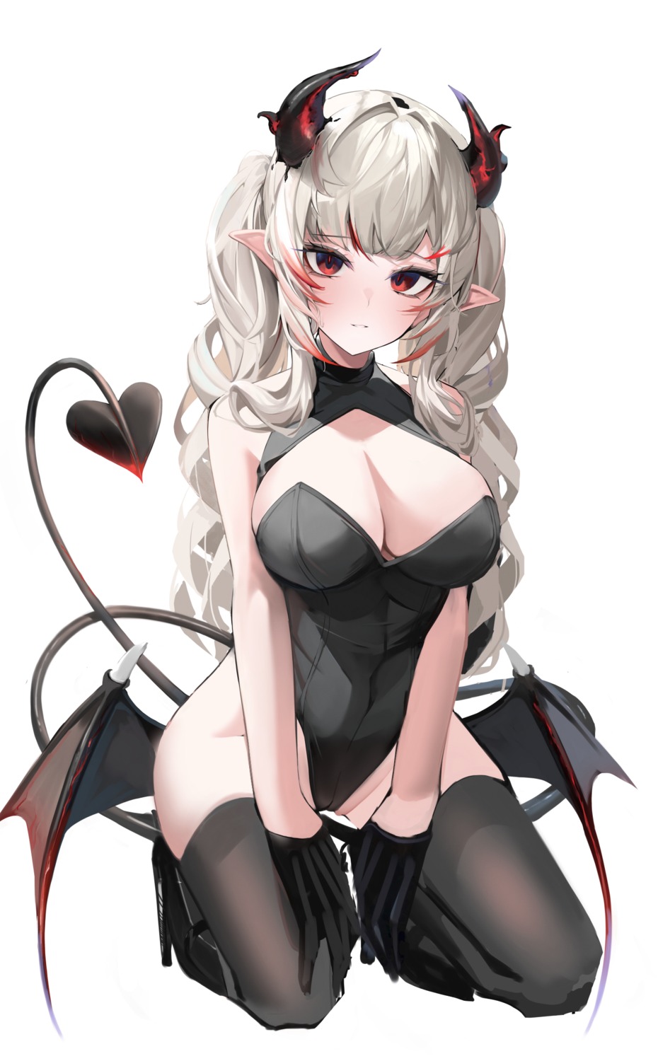 devil heels horns leotard nephthys2356 no_bra pointy_ears tail thighhighs wings