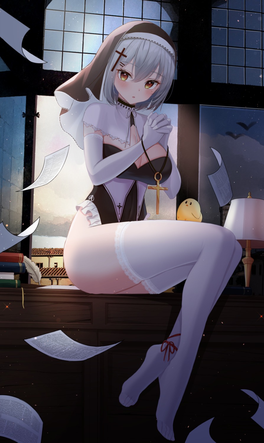 jayamon leotard nun thighhighs