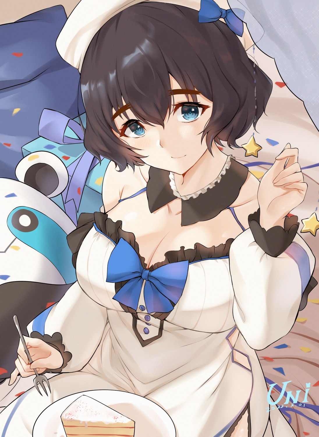 cleavage dress shiina_mayuri steins;gate unique_(pixiv12704744)