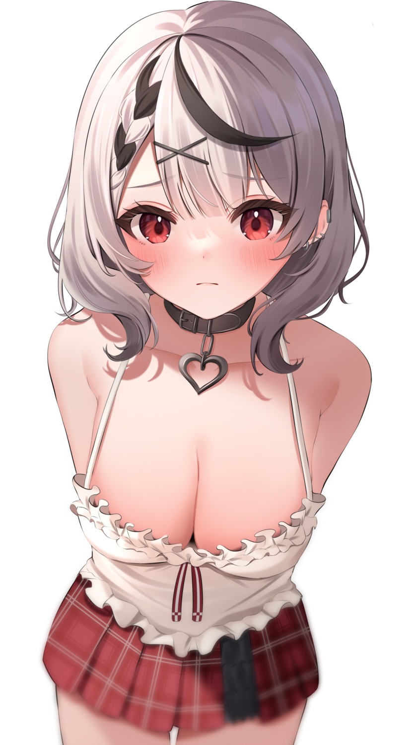 cleavage hololive mikumineko no_bra sakamata_chloe