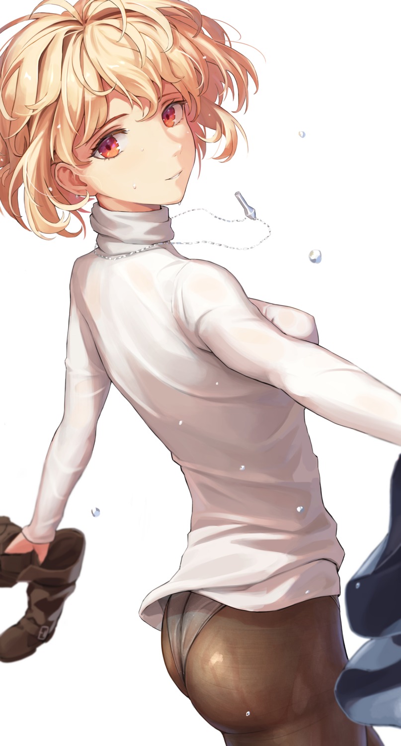 arcueid_brunestud ass hamstarhand pantsu pantyhose sweater thong tsukihime