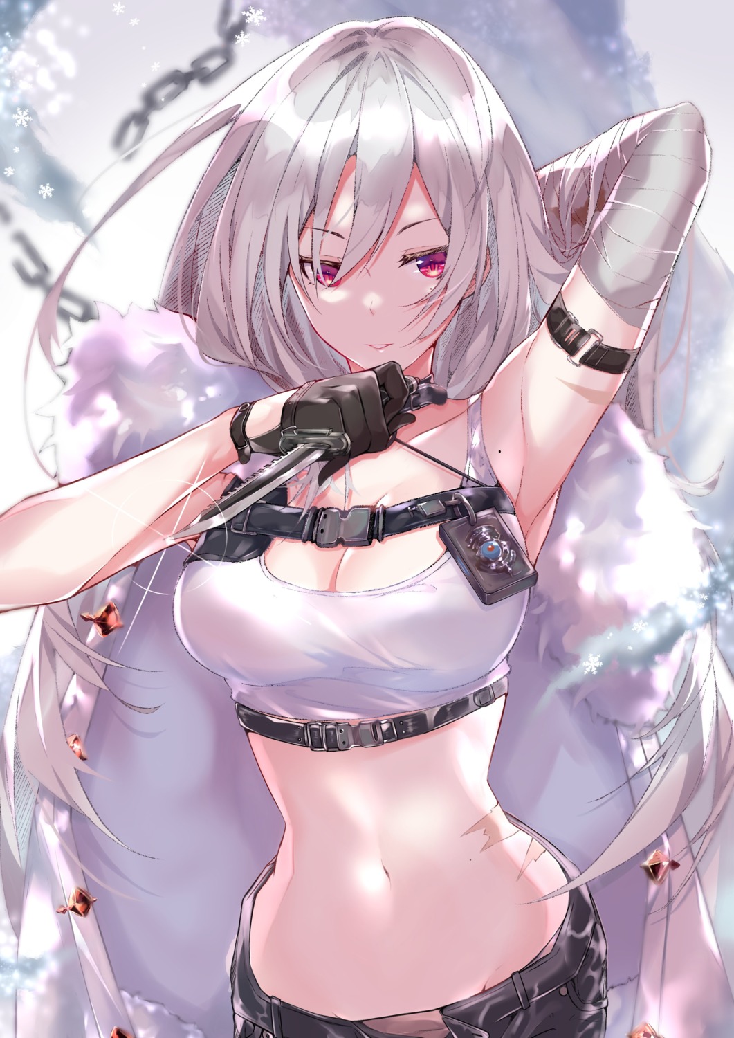 azur_lane bandages cleavage kikuragetom sovetskaya_rossiya_(azur_lane) weapon