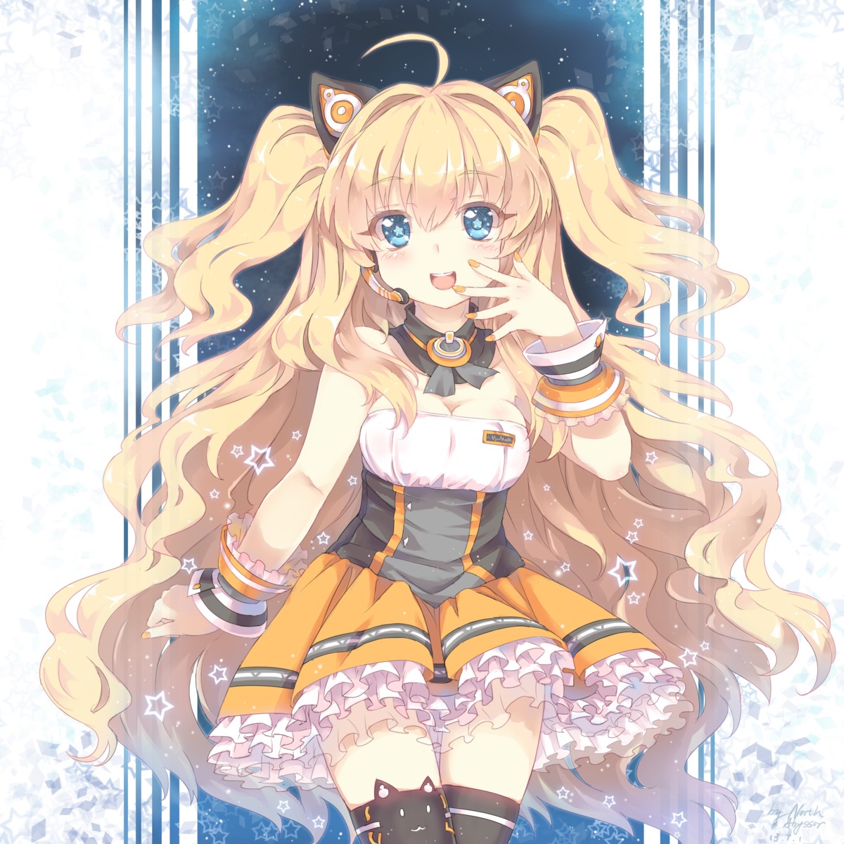 abyss_of_parliament animal_ears cleavage nekomimi see_through seeu thighhighs vocaloid