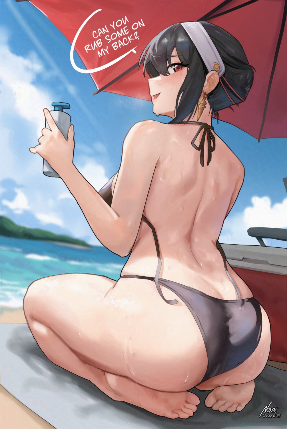 ass bikini noras spy_x_family swimsuits yor_briar