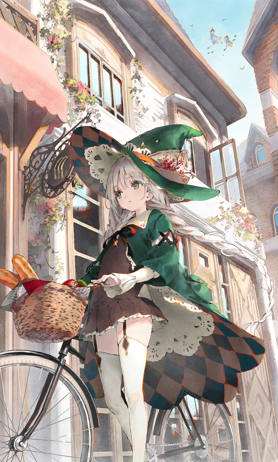 dress dsmile skirt_lift stockings thighhighs witch
