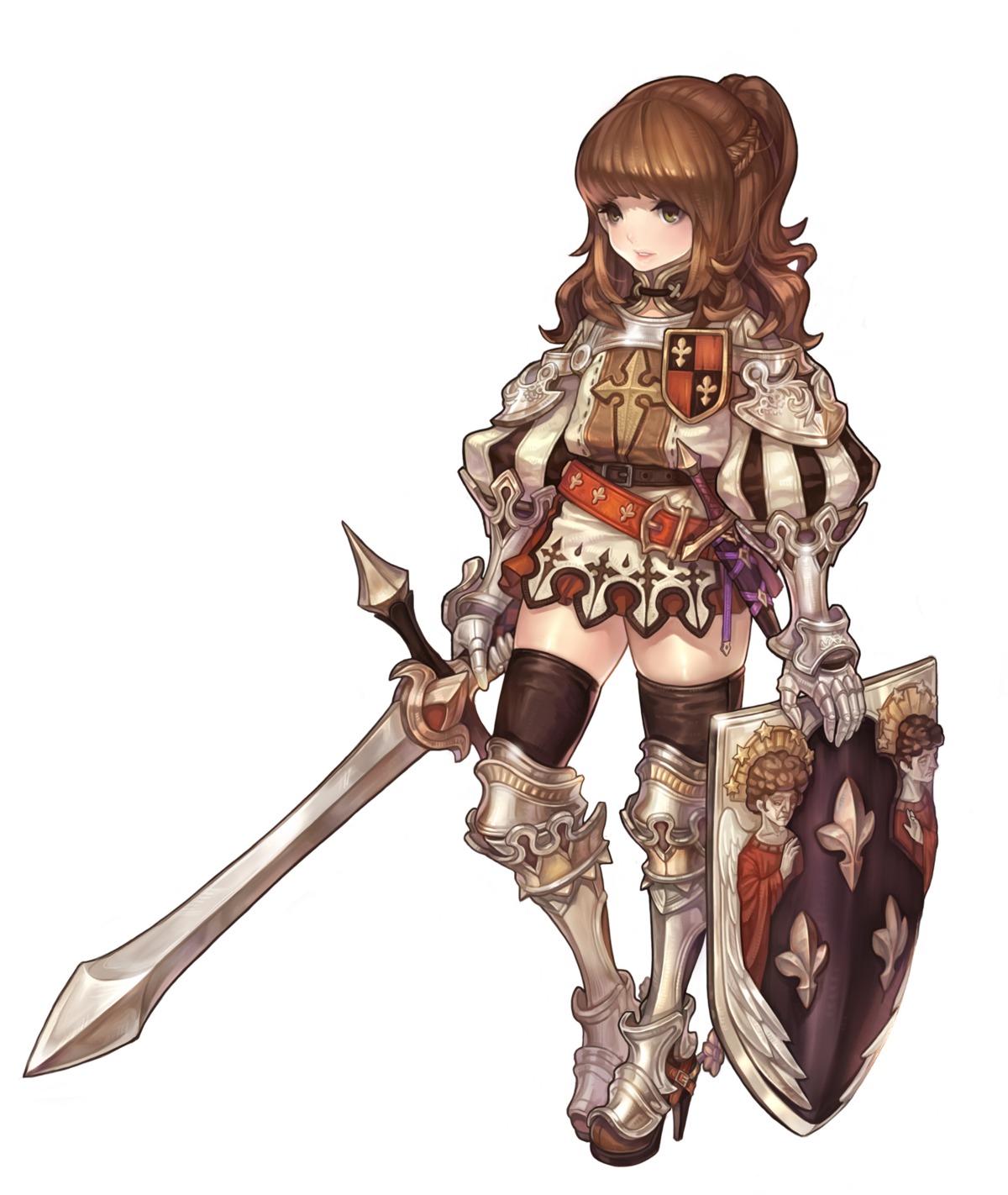 armor olivia_(yh) sword thighhighs