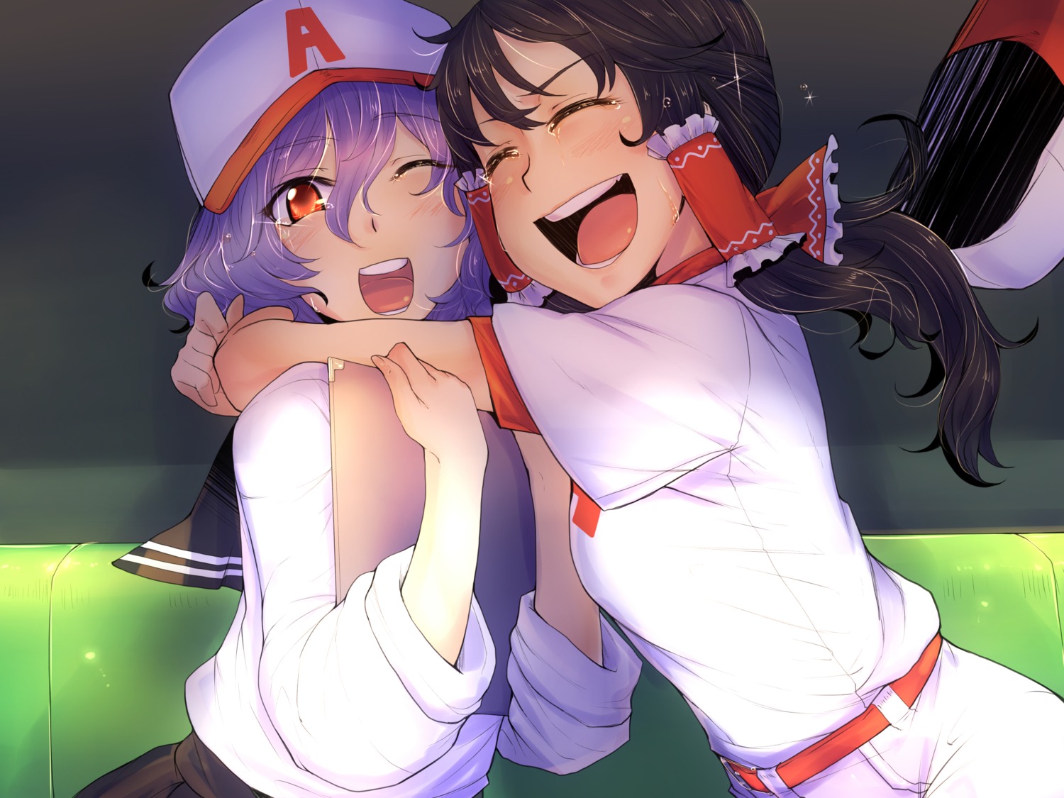 bakuya baseball hakurei_reimu remilia_scarlet seifuku touhou