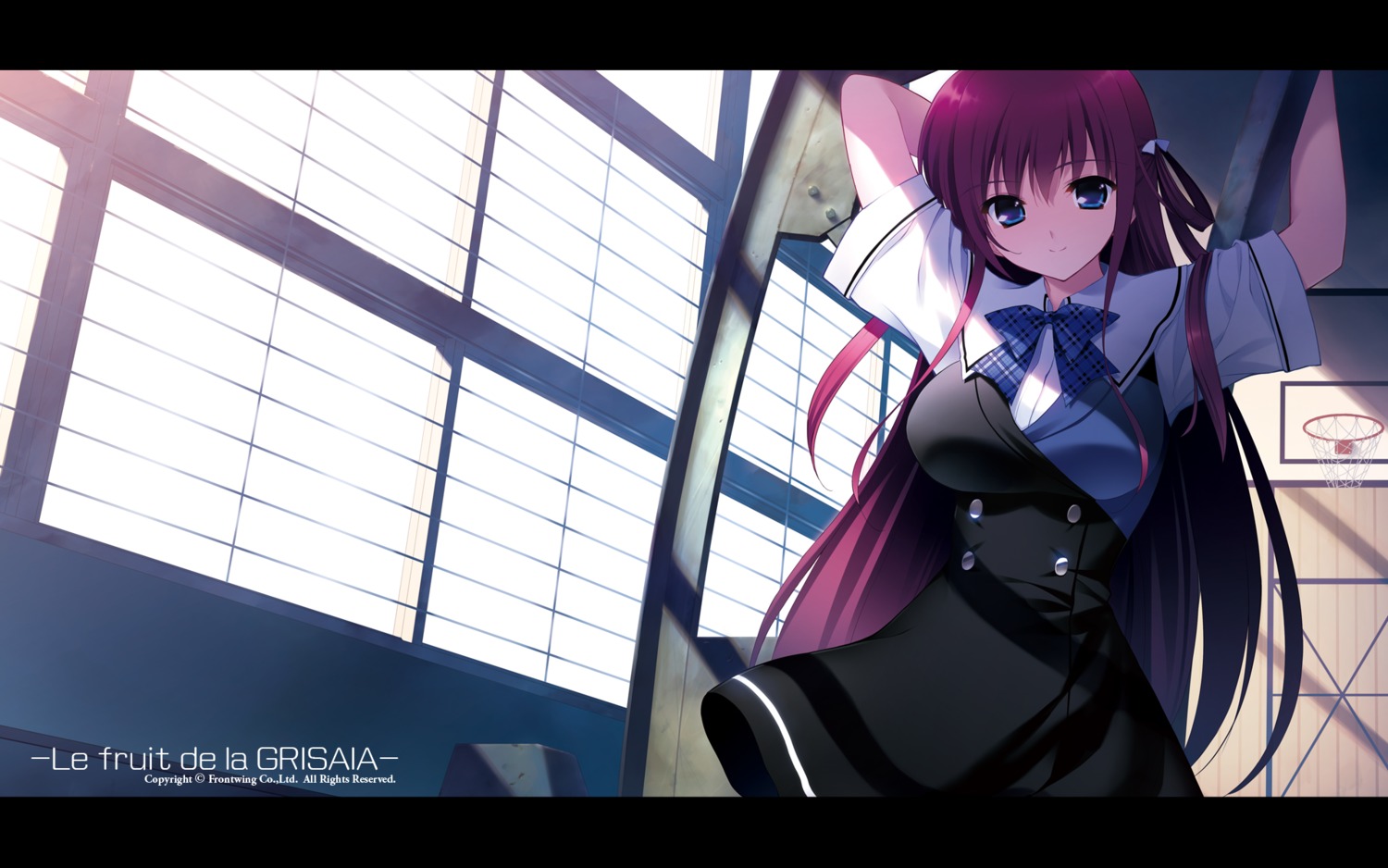 front_wing fumio grisaia grisaia_no_kajitsu seifuku suou_amane wallpaper