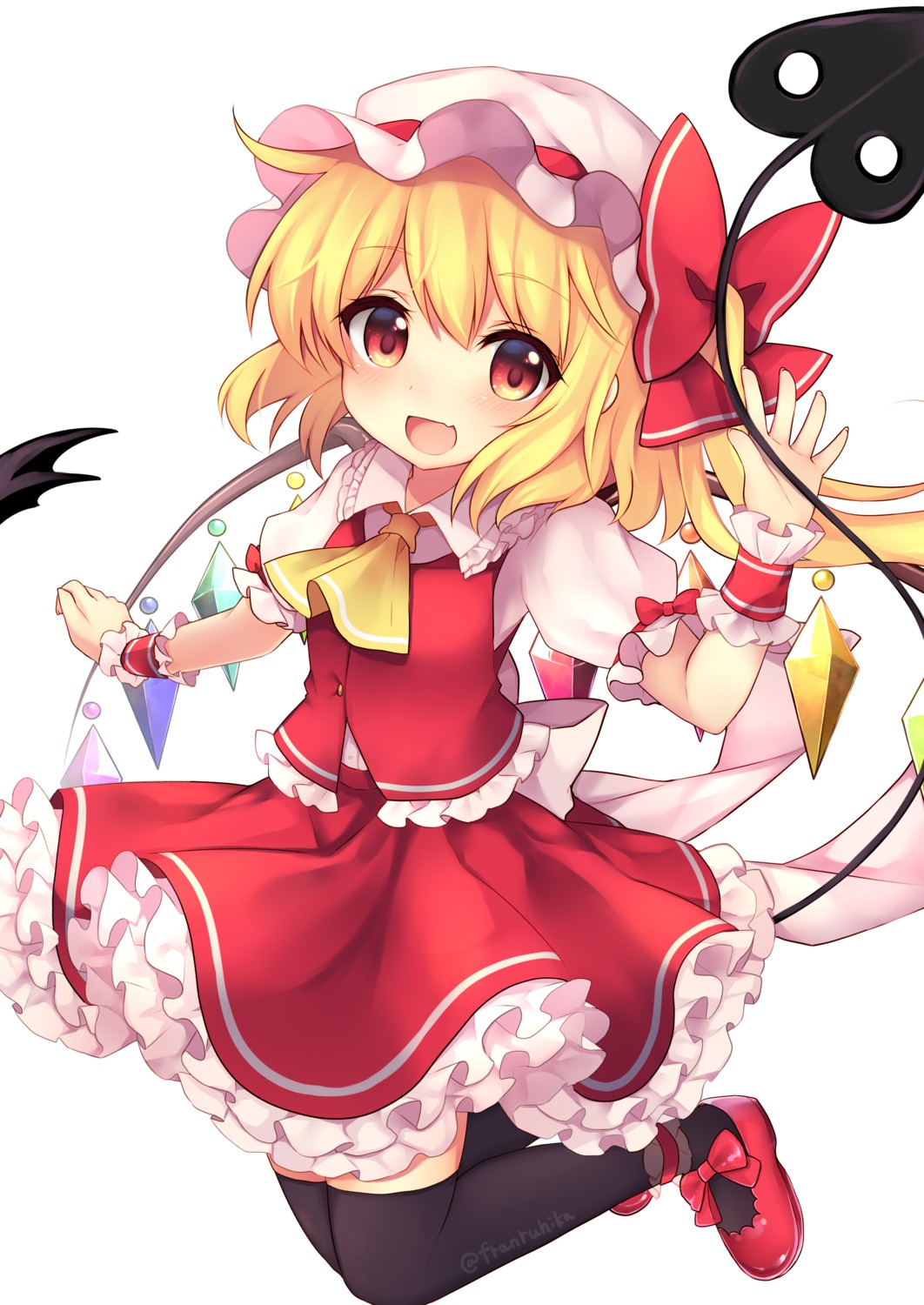 flandre_scarlet ruhika thighhighs touhou wings