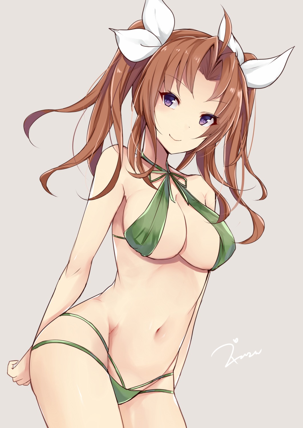 bikini cleavage kagerou_(kancolle) kantai_collection swimsuits zhi_zhi/zu_zu