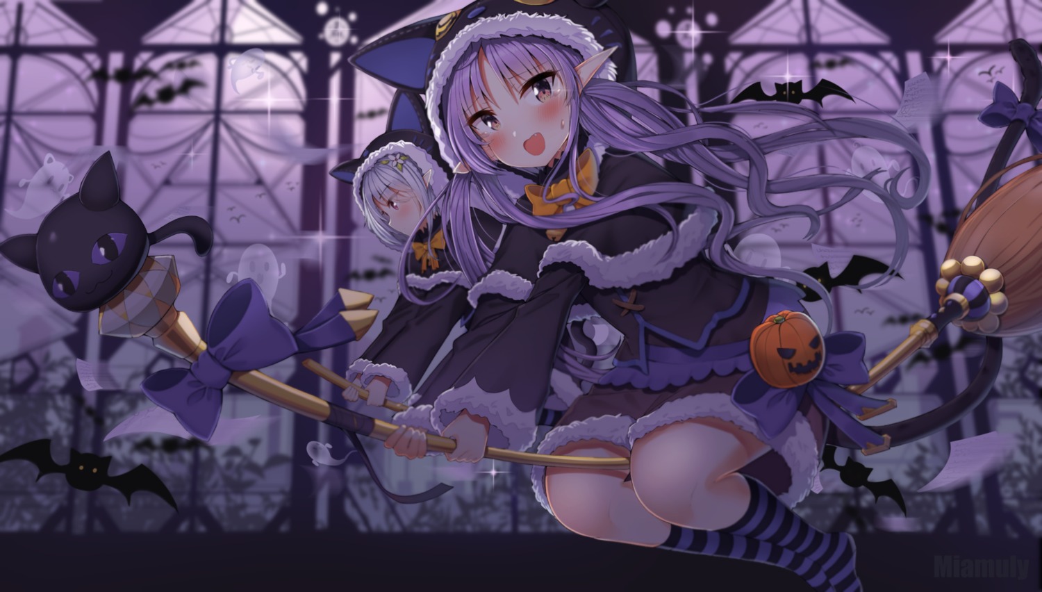 halloween hikawa_kyouka kokkoro miamuly pointy_ears princess_connect princess_connect!_re:dive