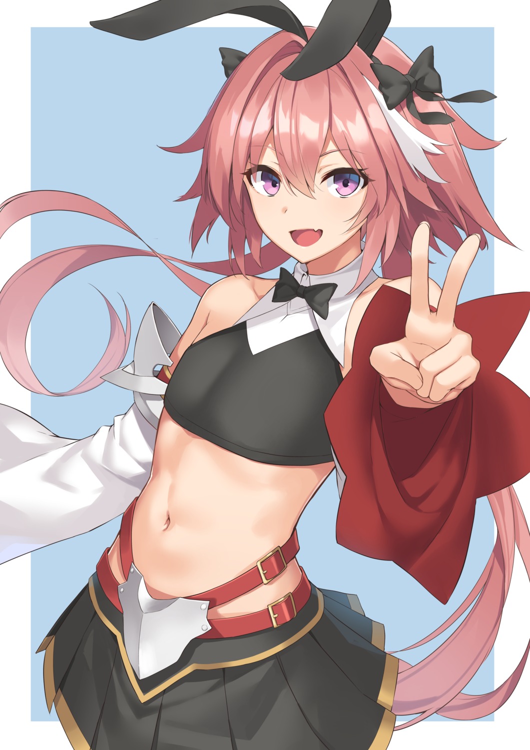 animal_ears astolfo_(fate) bunny_ears fate/grand_order suiroh trap