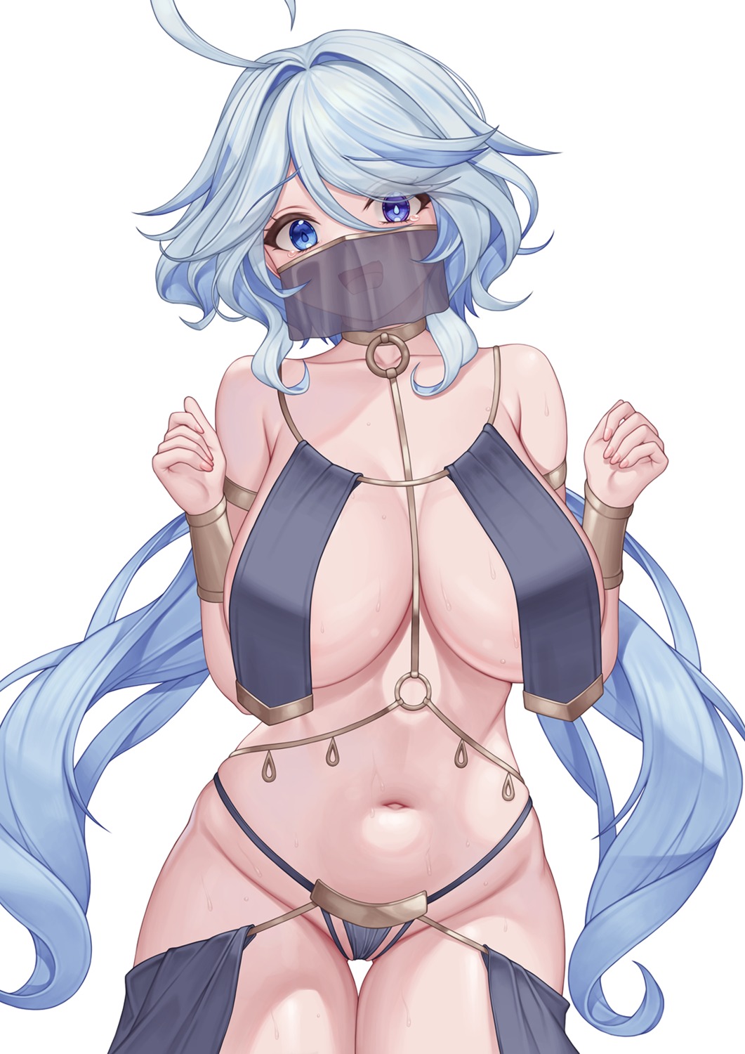 furina genshin_impact heterochromia no_bra pantsu pinkcap thong