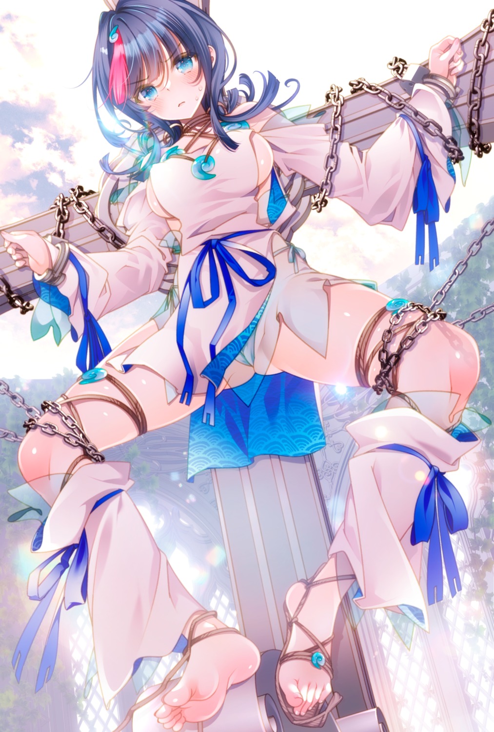 bondage fate/grand_order fate/requiem japanese_clothes macarony no_bra see_through utsumi_erice