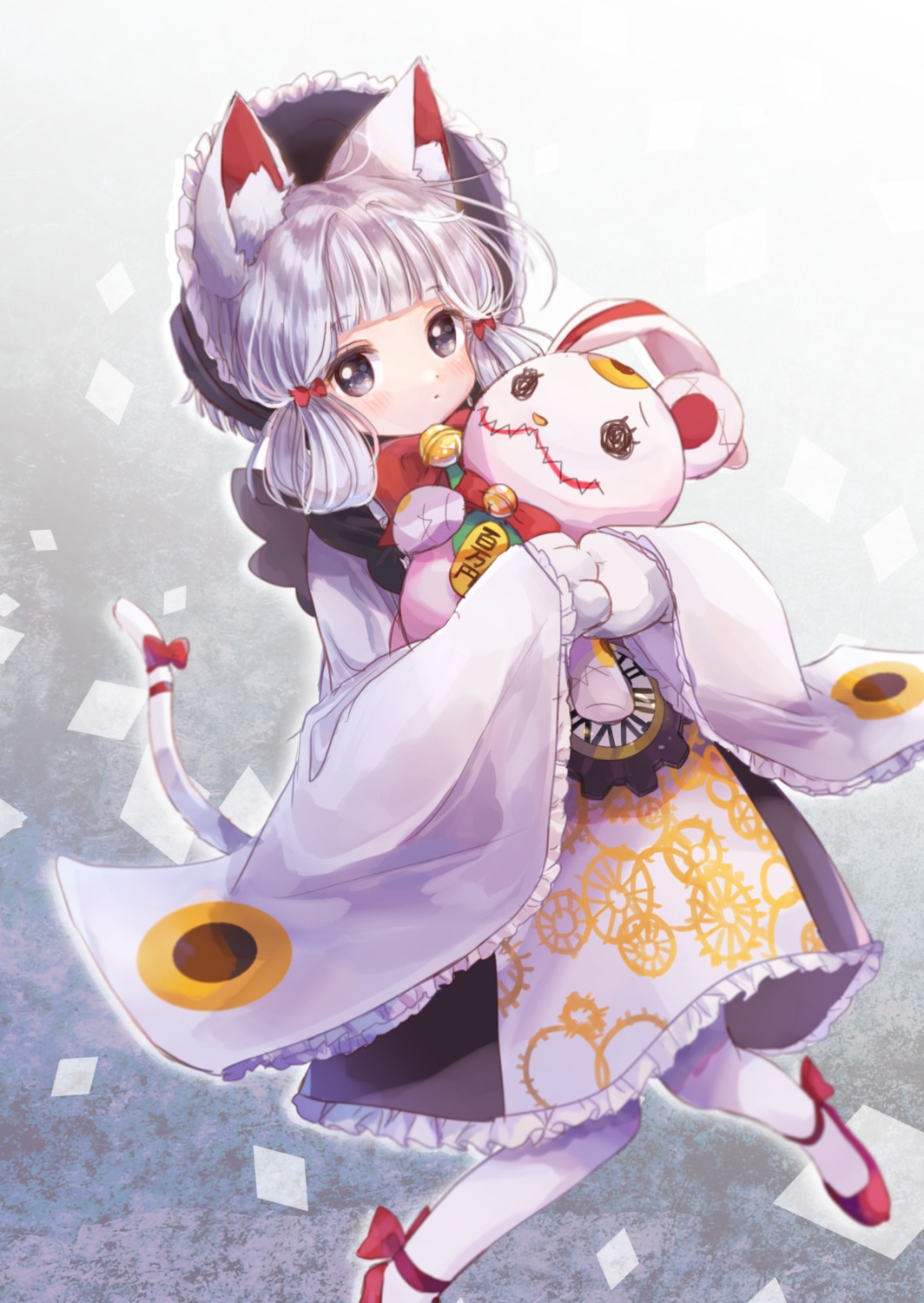 #compass animal_ears japanese_clothes neko nekomimi rukako tail