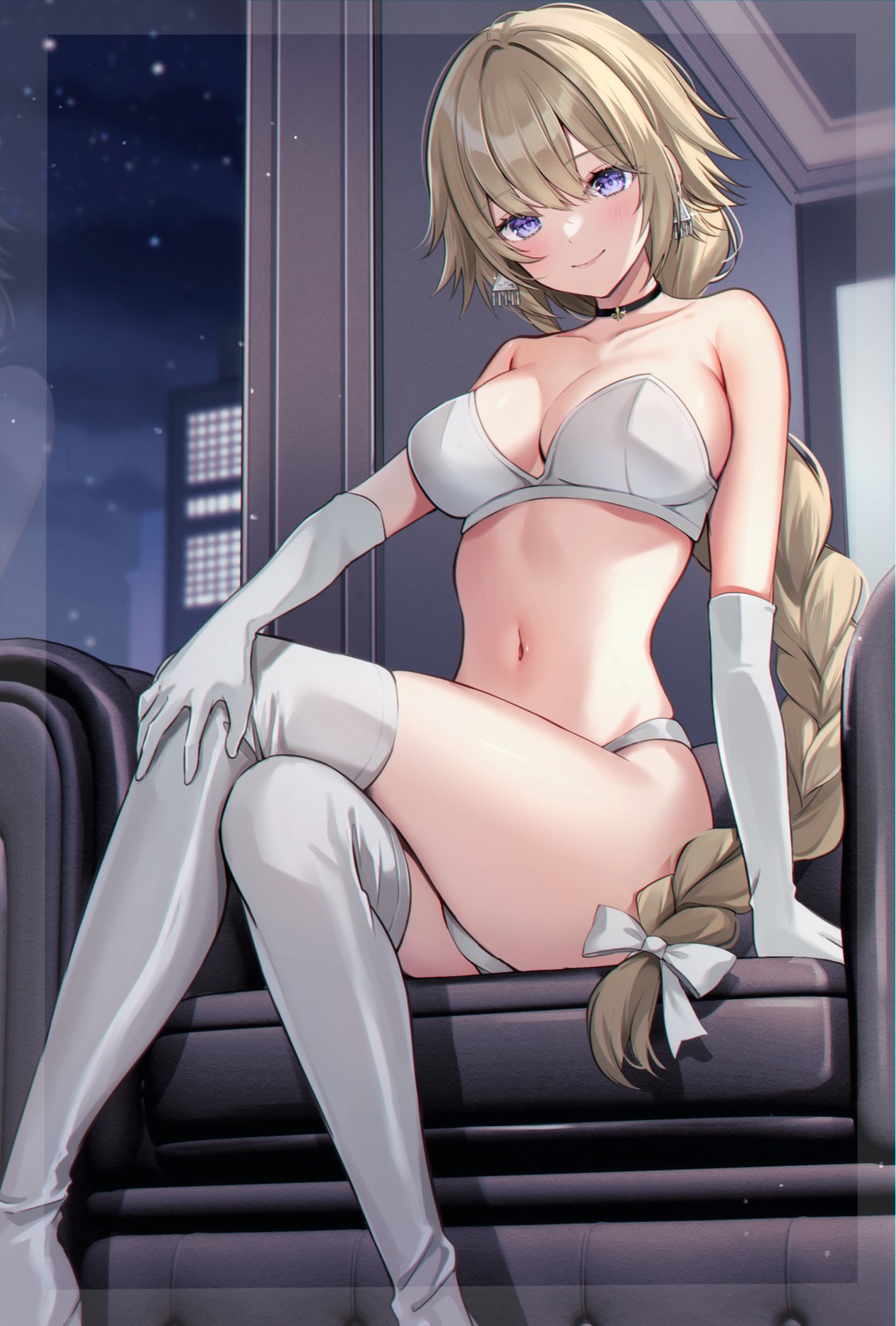 bra fate/grand_order jeanne_d'arc jeanne_d'arc_(fate) pantsu su2525 thighhighs