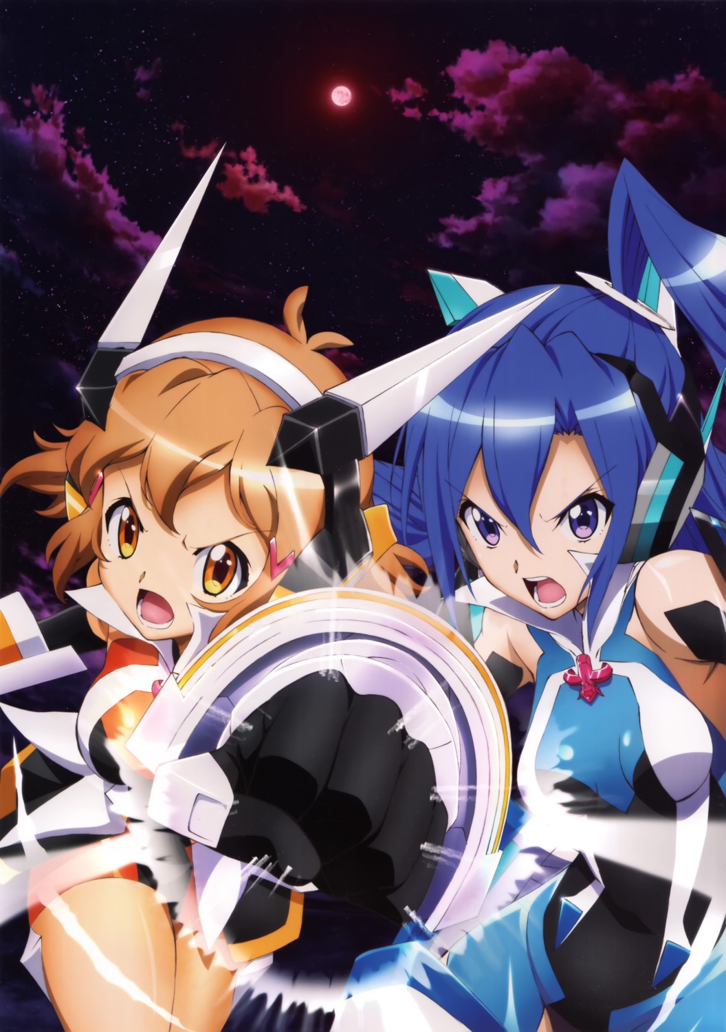 fujimoto_satoru headphones kazanari_tsubasa senki_zesshou_symphogear tachibana_hibiki