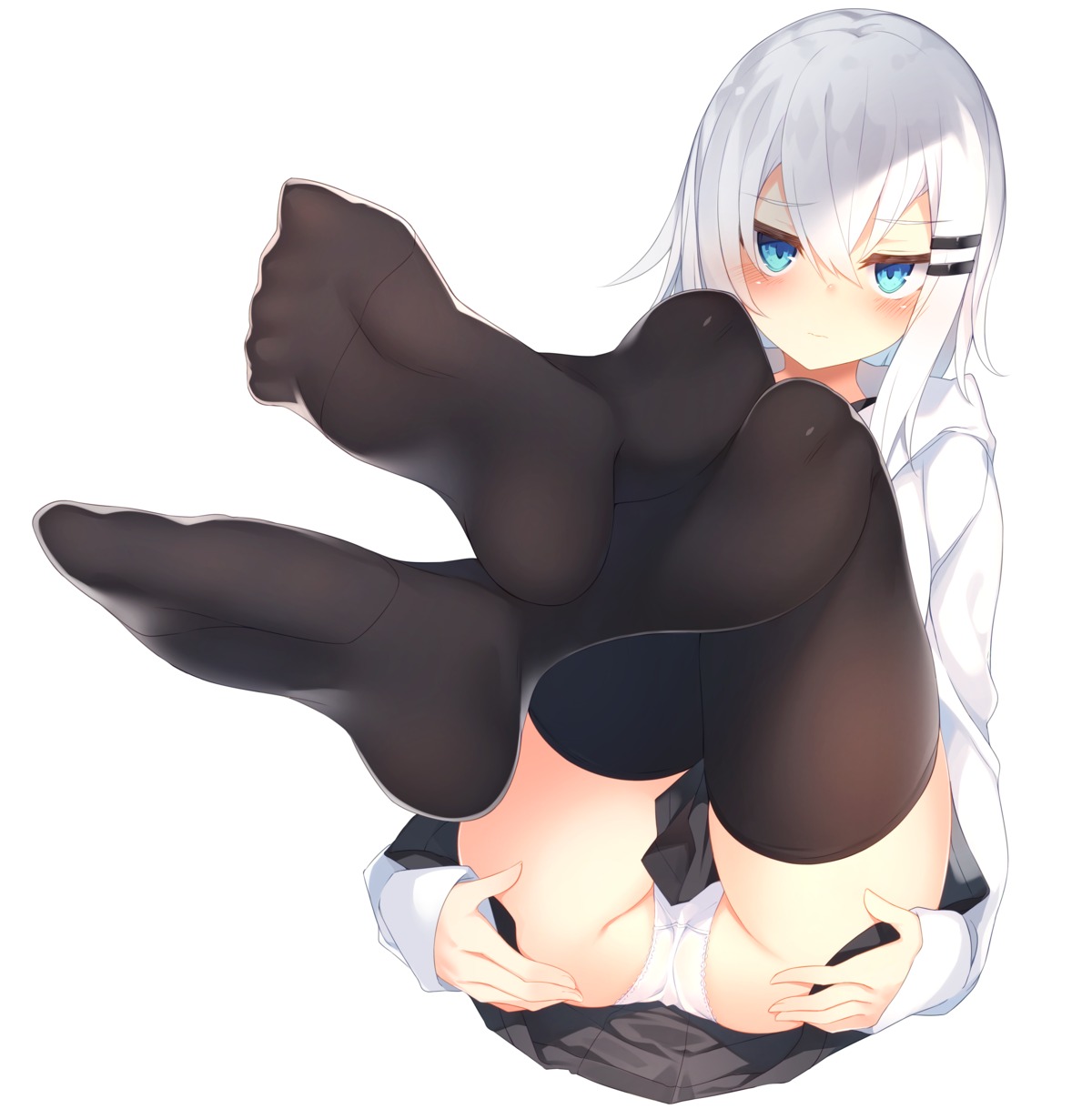 feet loli otokuyou pantsu skirt_lift thighhighs