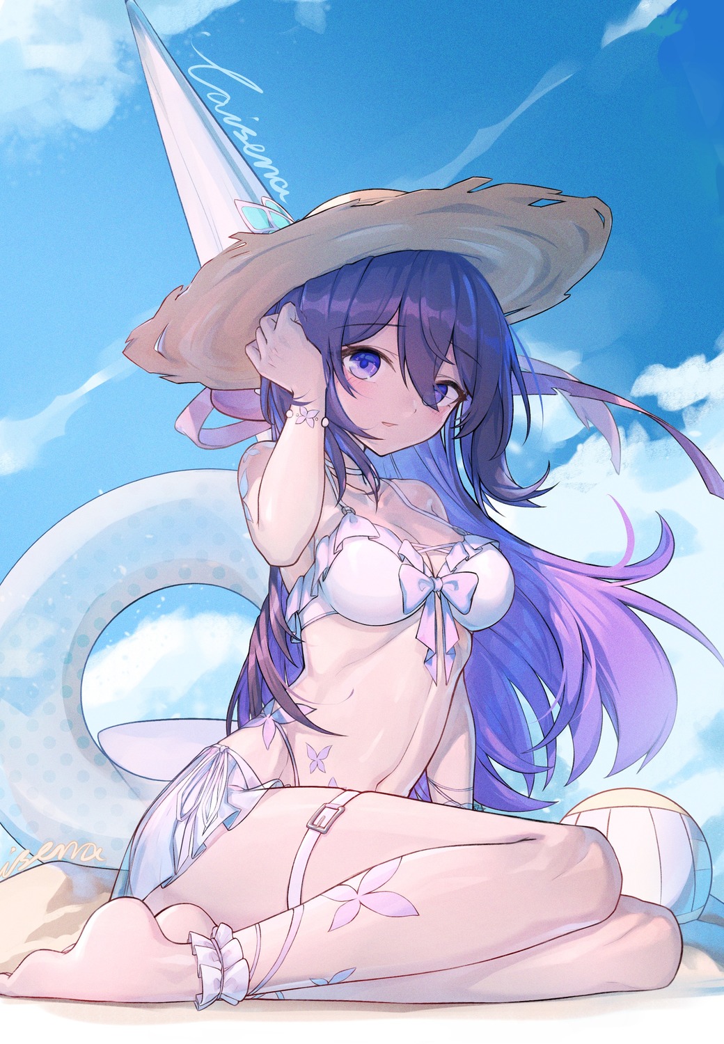 bikini caisena garter honkai:_star_rail see_through seele_(honkai:_star_rail) swimsuits tattoo