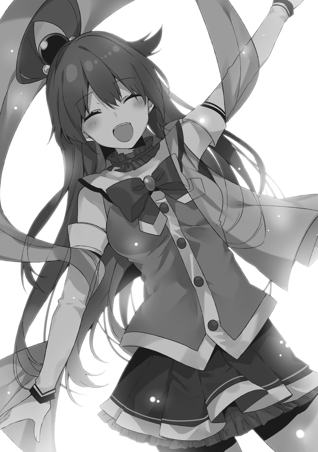 aqua_(konosuba) kono_subarashii_sekai_ni_shukufuku_wo! mishima_kurone monochrome