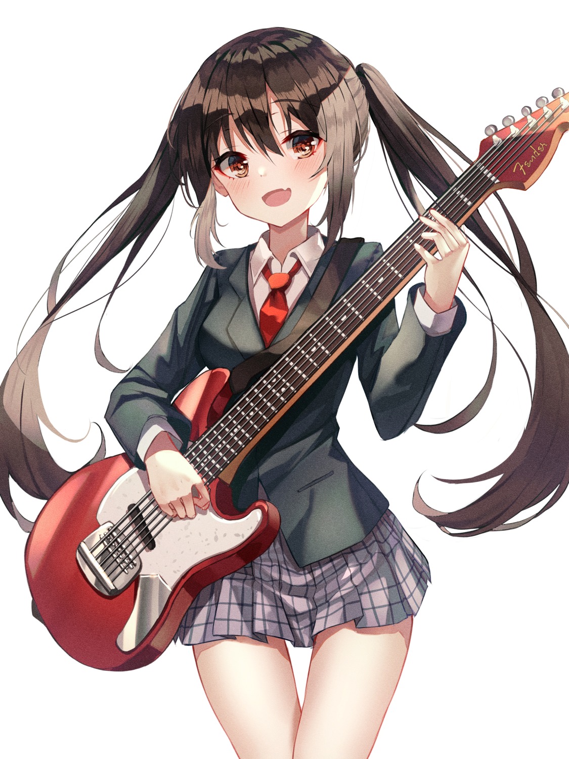 guitar k-on! kerno nakano_azusa seifuku