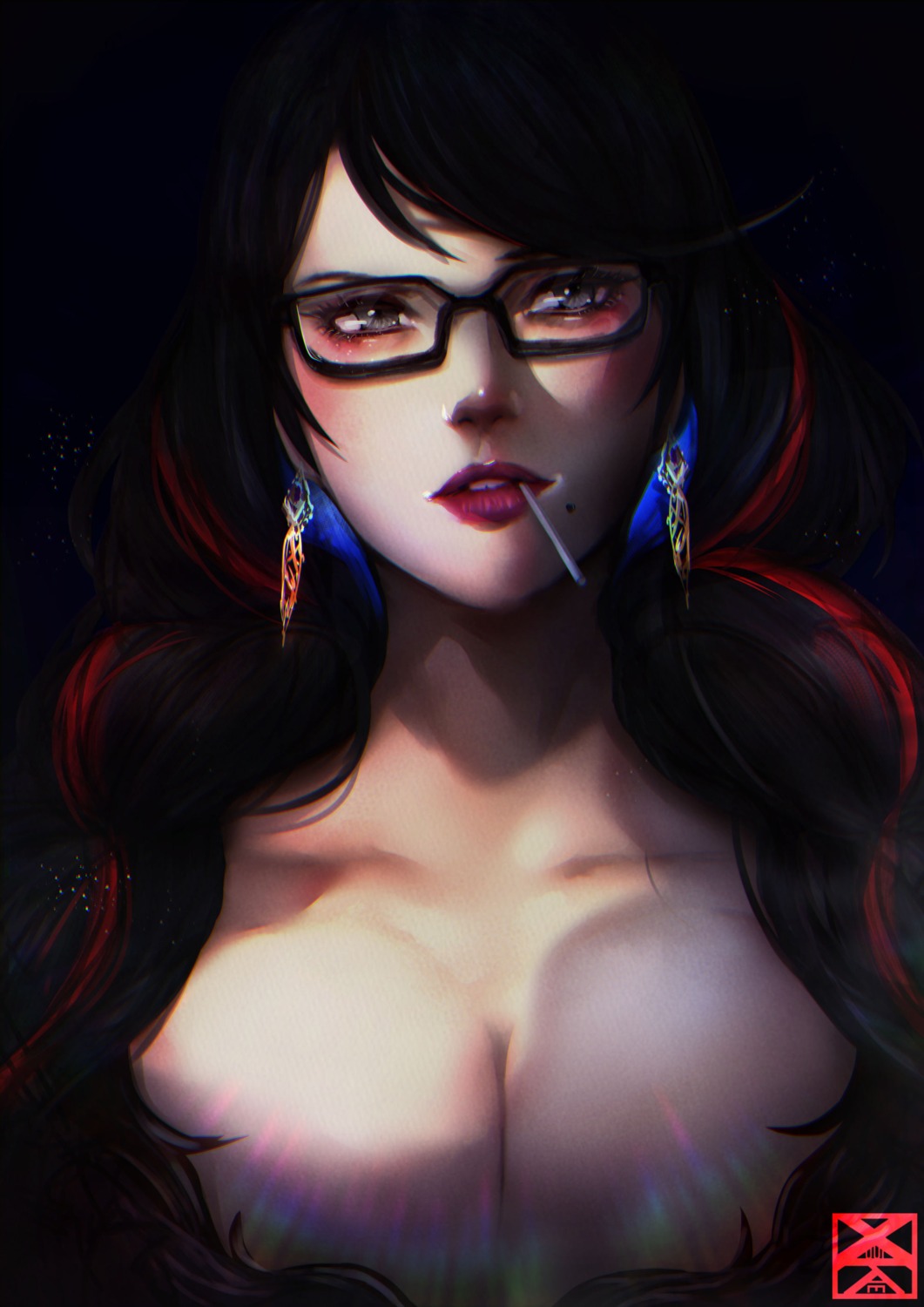 bayonetta bayonetta_(character) megane no_bra xuuikie_ashe