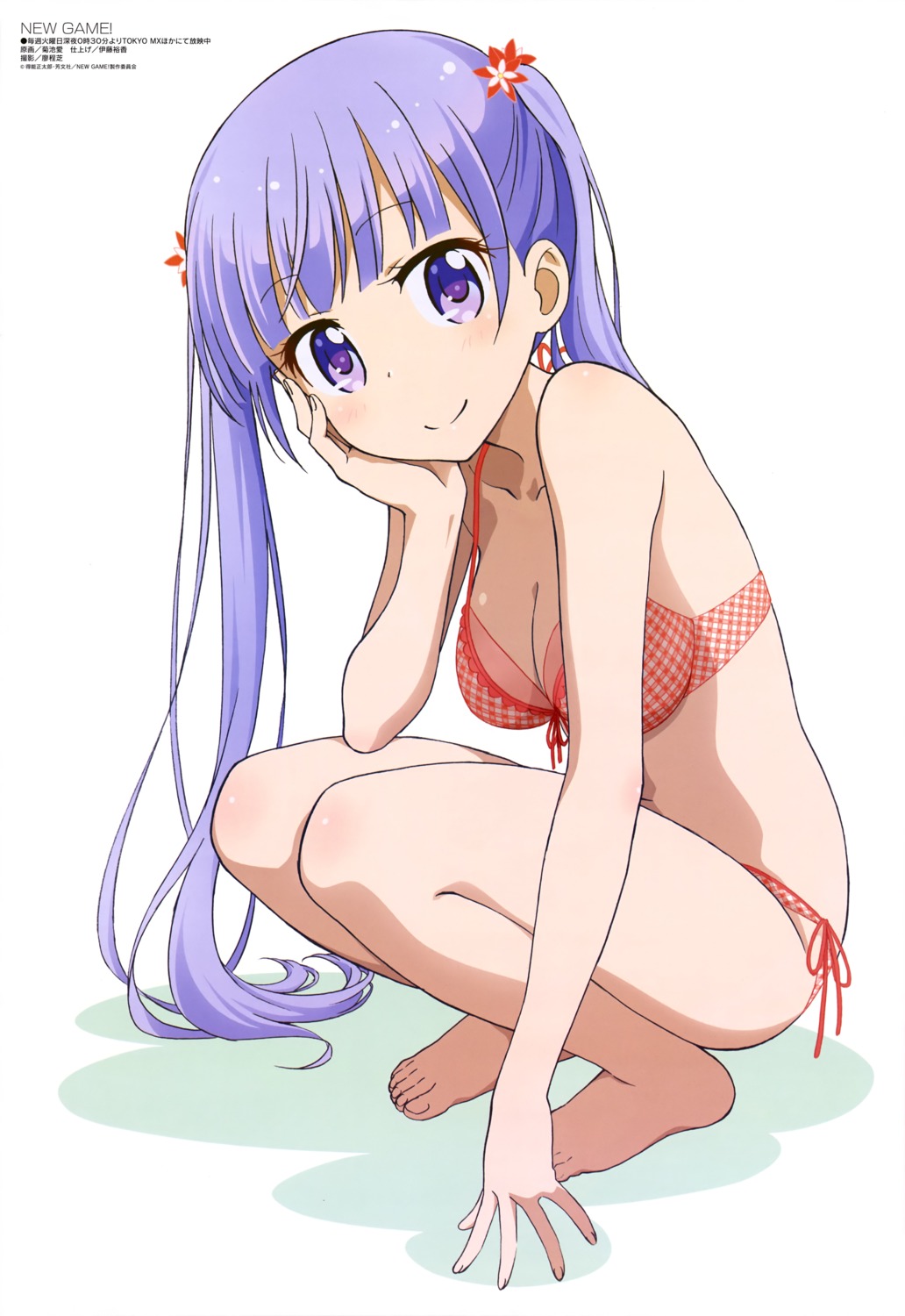 bikini cleavage kikuchi_ai new_game! suzukaze_aoba swimsuits