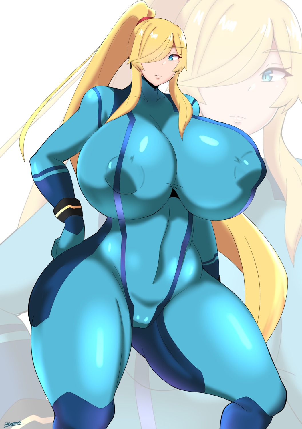 46ayamahi bodysuit erect_nipples metroid samus_aran