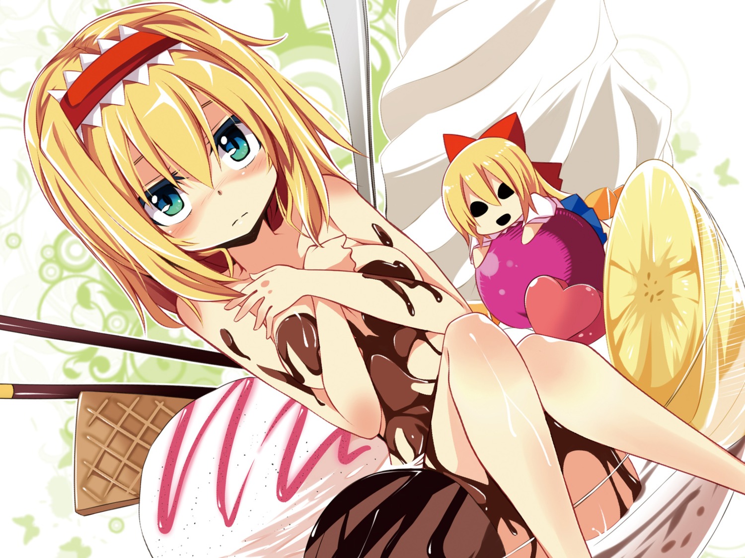 alice_margatroid cream loli matsuri_uta naked shanghai_doll touhou wallpaper