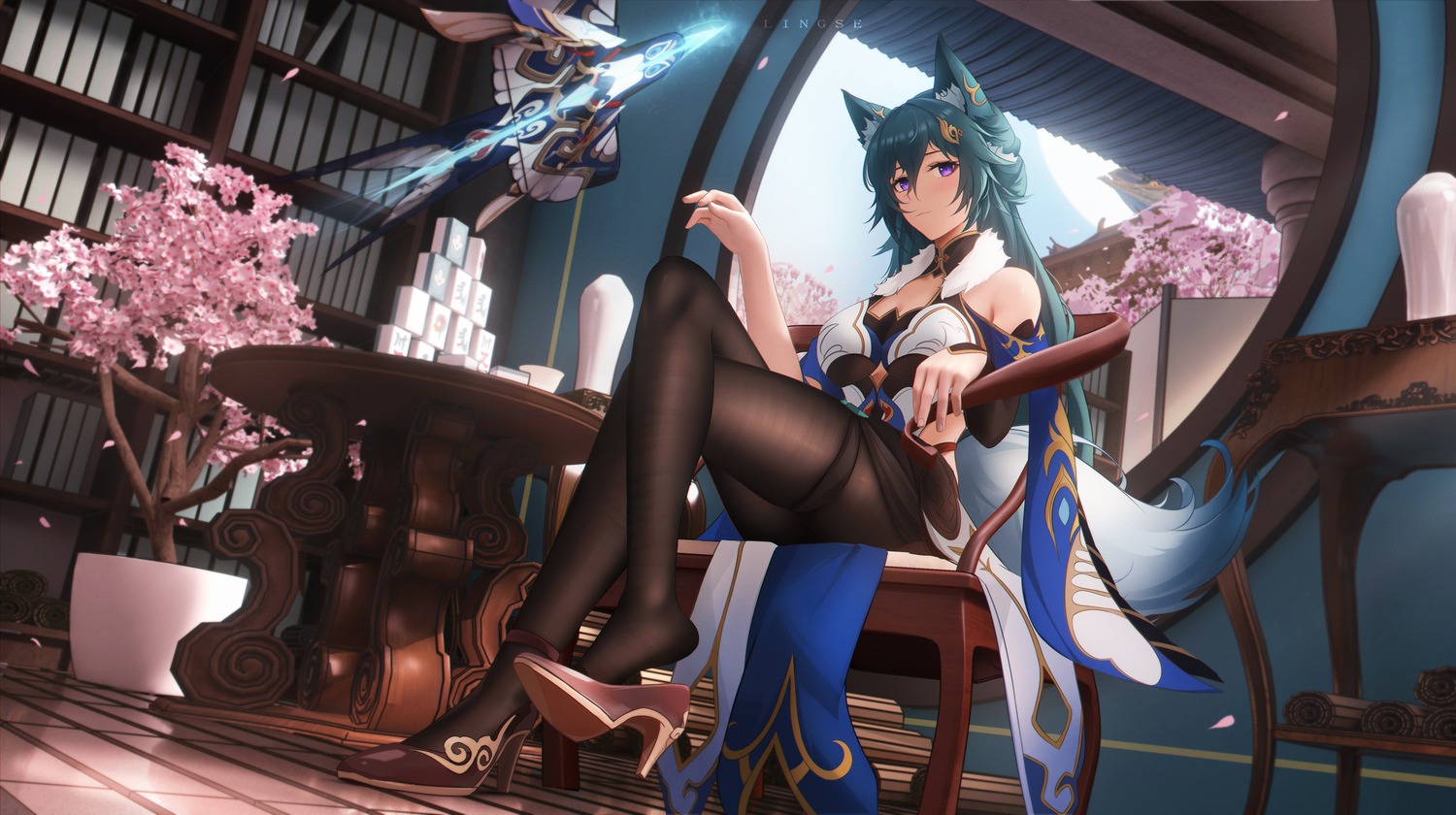 animal_ears garter heels honkai:_star_rail lingse pantyhose tail