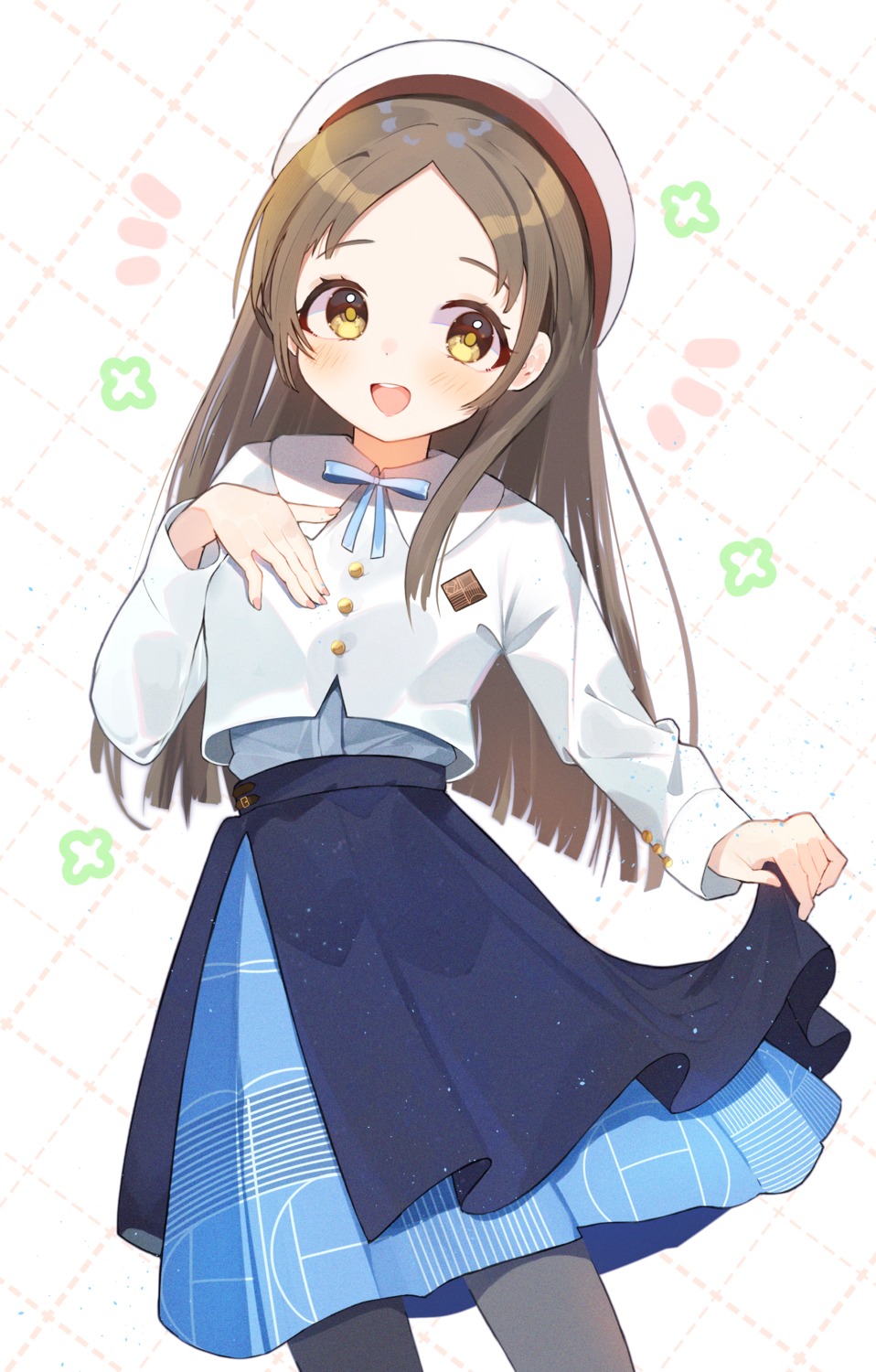 gakuen_idolm@ster kuramoto_china pantyhose seifuku skirt_lift tagme the_idolm@ster