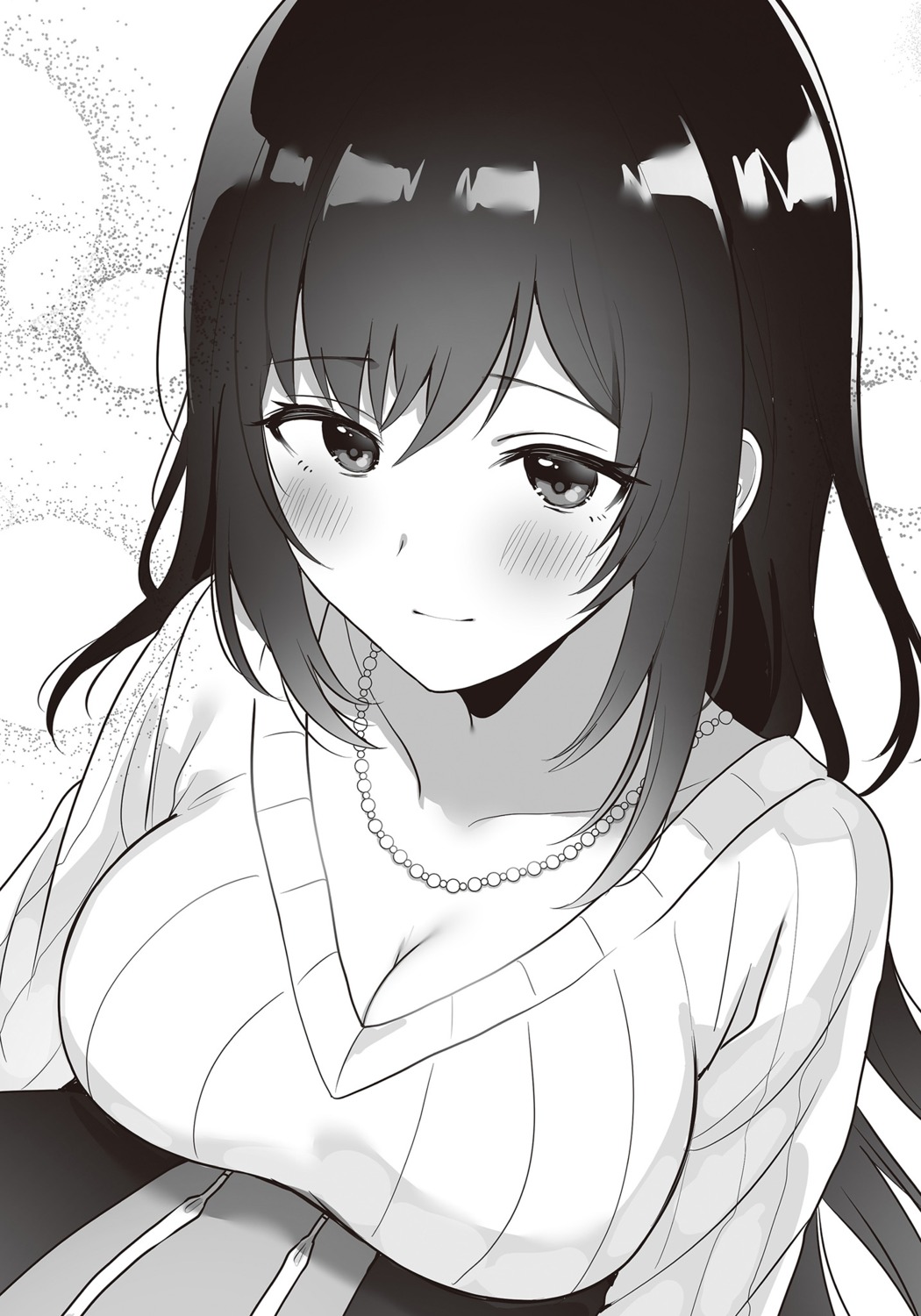 cleavage kireina_onee-san_ni_yashinawa_retakunai_otokonoko_nante_iru_no? monochrome nishizawa_5mm sweater