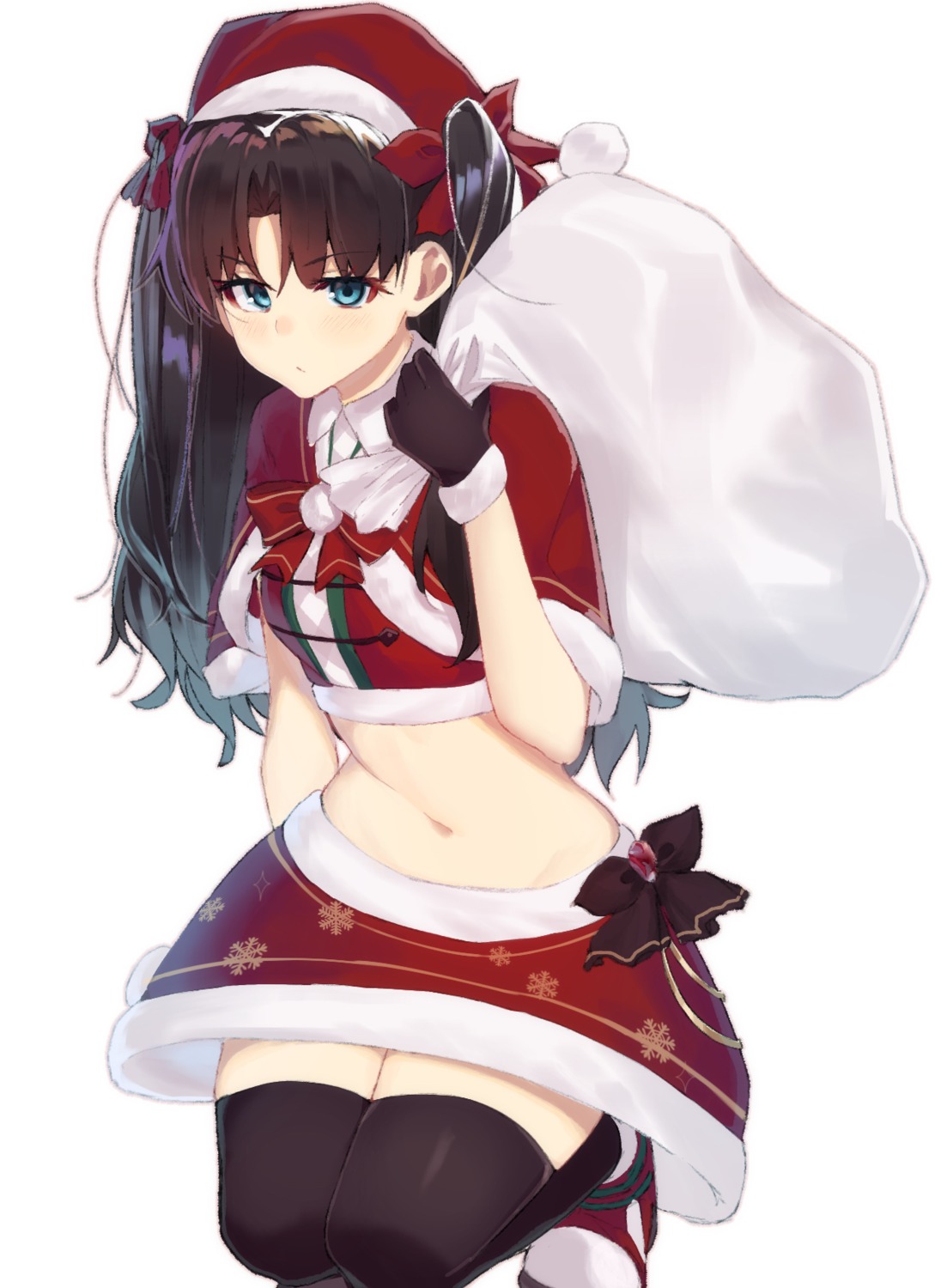 chip_le_cree christmas fate/stay_night thighhighs toosaka_rin