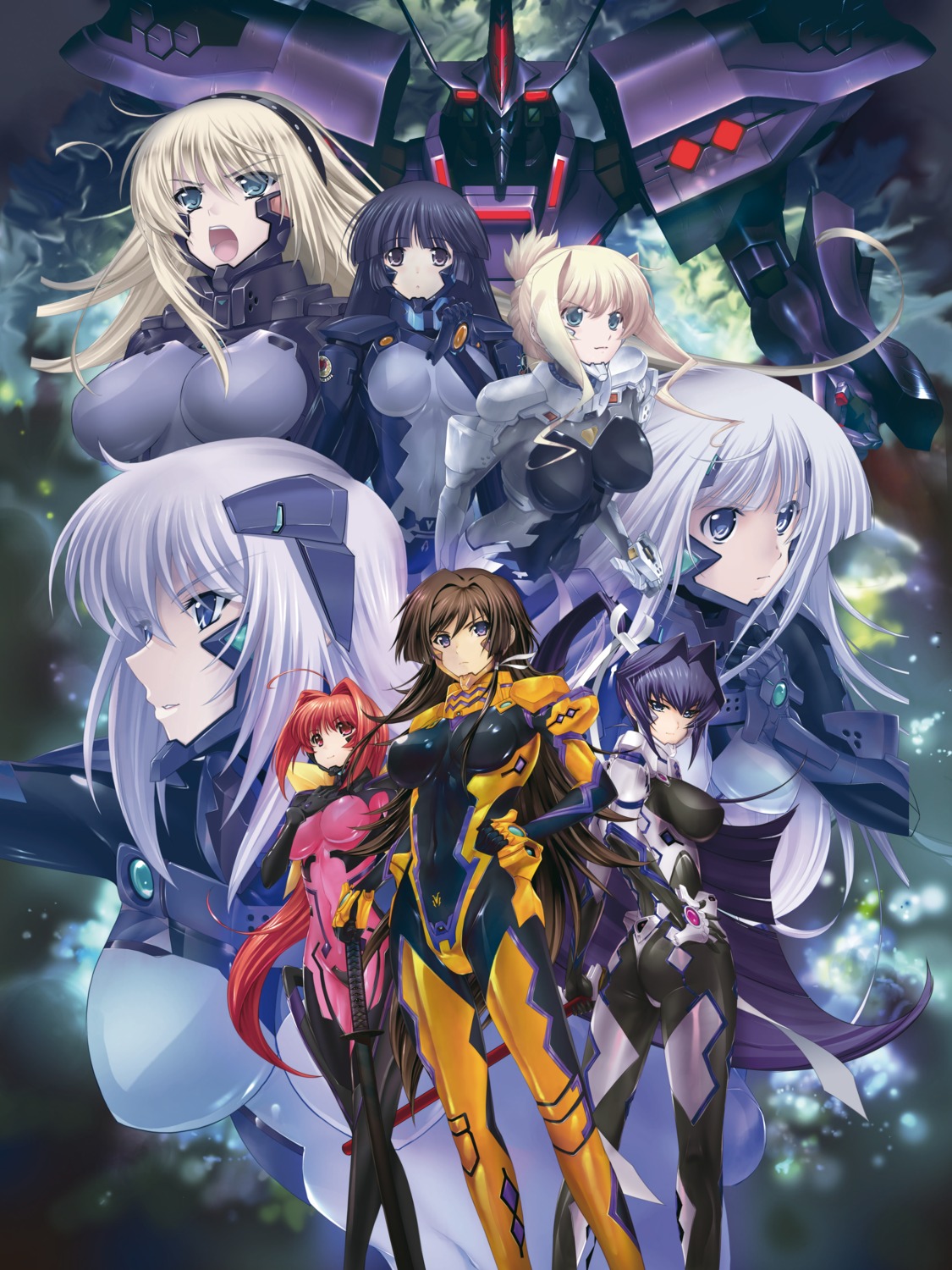 ass bodysuit cryska_barchenowa ilfriede_von_feulner inia_sestina irisdina_bernhard kagami_sumika mecha mitsurugi_meiya muvluv muvluv_alternative schwarzesmarken sendou_yuzuka sword takamura_yui total_eclipse utsugi_ryou