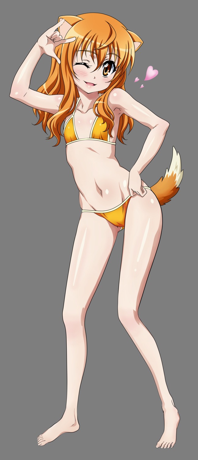 animal_ears bikini dog_days loli ricotta_elmar swimsuits tail transparent_png